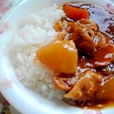 どこに入ってるのかな、紫玉ねぎ入りカレー♪